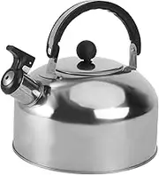 STOBAZA Stainless Steel Whistling Tea Kettle 1.8-Quart Stovetop Tea Kettle Hot Water Fast to Boil Teapot Teakettle for Gas, Induction, Electric, Tea&Coffee - Silver