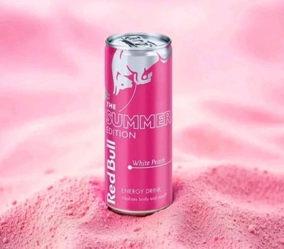 Red Bull WHITE PEACH Summer Edition Energy Drink, 12 FL oz, 355mL, 2025