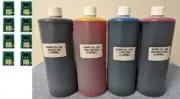 COMPATIBLE INK REFILL Kiaro QuickLabel 200 QL-120 QL-120e (4,000ml)CYMK +8 CHIPS