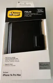 OtterBox Folio Wallet for MagSafe for iPhone 15 Pro Max/ 14 Pro Max - Black