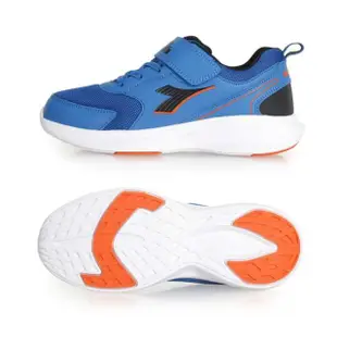 【DIADORA】22-24.5CM_男大童輕量專業慢跑鞋-超寬楦-運動 童鞋 跑步 藍黑橘(DA11082)