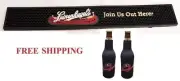 LEINENKUGELS JOIN US OUT HERE BEER BAR MAT RUNNER & 2 BOTTLE KOOZIES SET NEW