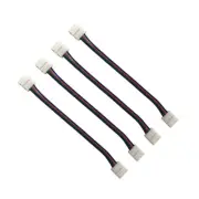 4 Pcs LED Light Strip Connector Connection Cables Plug Power Adaptor