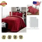 Modern Chenille Full Bedspread with Floral Design - Soft Cotton Comforter