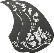 ERINGOGO 2pcs Acoustic Guitar Pickguards for Folk Guitars Durable Protector with Stylish Bird Pattern Design Easy Installation Scratch Resistant