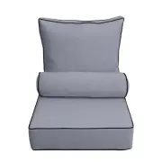 AD001 Contrast Pipe Trim Large Deep Seat Back Rest Bolster Insert Slip Cover Set