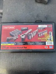 Sears CRAFTSMAN 24 Piece 6 point 1/4" & 3/8" Drive No. 34920 Socket Set, USA Nos