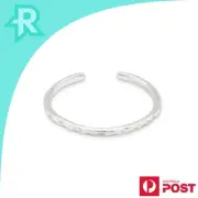 Hammered Thin Band Sterling Silver 925 Toe Ring
