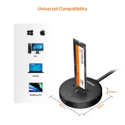 Mbeat H1 USB 3.2 Gen2 10Gbps M.2 NVMe & SATA SSD Mini Dock (Black)