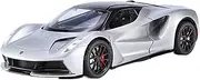 Die-cast 1:24 for Lotus EVIJA Model Car Alloy Diecast New Energy Tram Pull Back Doors Opened Sound Light Ornament Vehicles for Kids Gifts Miniature Vehicle(Silver)