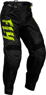 Fly Racing F-16 S24, textile pants kids , color: Black/Neon-Green , size: 22