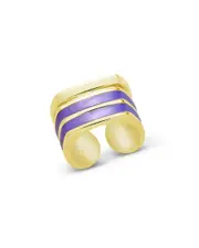 Sterling Forever 14K Plated Enamel Saanvi Ring