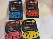 SanDisk Cruzer Dial USB Flash Drive 64 GB blue, red, yellow, pink, or green