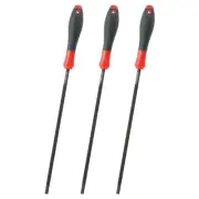 3Pcs Chainsaw Chain Sharpening File 7/32-Inch(5.5mm) with Black Steel Sharpener