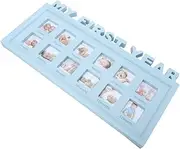 Generic Growth Commemorative Frame Baby's 1st Year Photo Frame for Baby Shower