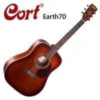 在飛比找Yahoo!奇摩拍賣優惠-CORT Earth70-BR嚴選雲杉面單板木吉他