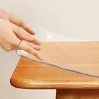 Clear PVC Table Cover Protector 42x60 Inch Waterproof PVC Table Protector Squ...