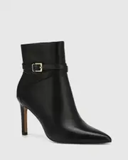 Hawke Black Leather Ankle Boot
