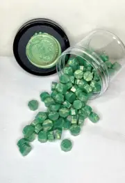 100 Count Celtic Green Sealing Wax Beads