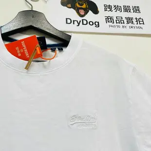 跩狗嚴選 極度乾燥 Superdry 刺繡小Logo 白色 T-shirt 純棉 短袖 T恤 素T 全白 T58