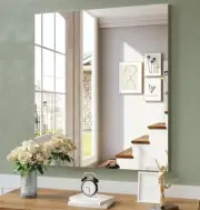 Brightify Frameless Mirror, 24× 36 Inch Bathroom Mirrors for Over Sink, Large...