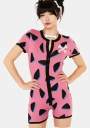 [Dolls Kill X Hanna Barbera] Primal Instincts Knit Romper