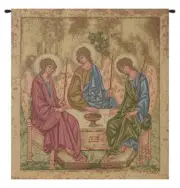 Holy Trinity Icon Religious Russian Italian Tapestry Wall Art Hanging