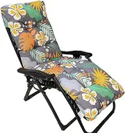 Waterproof Outdoor Chaise Lounge Cushions 65IN Garden Recliner Chair Seat Cushions with Anti Slip Hood Thick Padded Sun Lounger Mattress Pad for Indoor Outdoor Furniture (Cyan)