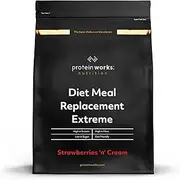 THE PROTEIN WORKS Diet Meal Replacement Extreme | Seen On This Morning ITV | Nutritionally Complete Meal | Immunity Boosting Vitamins | Just Add Water | Strawberries 'n' Cream | 2 kg