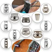 Cord Hole Stopper Toggle Spring Lock Single Double End Metal Spherical Stop