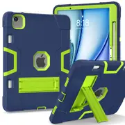 MCC Stylish Shockproof iPad Air 13" 2024 Case Cover Kids Apple 6th Gen [Blue+Green]