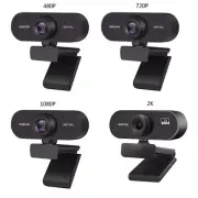 Clear 2K 1080P 720P 480P Webcam with Auto Focused Builts In Microphones for