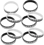 CANIGHT 12 pcs Hop Bracelets Choir Themed Musical Students Fan Birthday Keyboard Note Key Dancer Silicone Supplies Pianists Bracelet Favors Wristbands Decorations Wristband