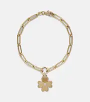[FoundRae] FoundRae Four Heart Clover 18kt gold chain bracelet with diamonds One Size gold