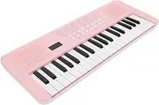 Electronic Piano, 37 Keyboard Keyboard Key 200 Tones with Microphone for Practice (Pink)