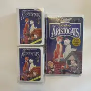 Aristocats movie vhs vcr tape new sealed With 1995 mcdonalds toys e21