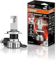 OSRAM Night Breaker LED Smart H4 for Motorcycles; up to 330% More Brightness; 6000 K, LED Retrofit Lamp for Motorcycles with Road Legal, White