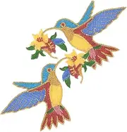 HOODANCOS 2pcs Cartoon Bird Shaped Applique Patch for Clothes DIY Decorative Repair Patches Durable Material for Bags Hats Socks Skin Friendly Clothes Accessories