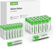 Lepro AA & AAA Batteries 48 Pack, 1.5 Volt Alkaline Batteries with High Capacity, Anti-Leakage, Long Lasting Power, LR03 LR06 MN2400 MN1500 for Clocks Remotes Mouse Torch