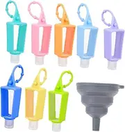 Gogogmee 1Set Travel Bottle Holder Reusable Container with Funnel Portable Liquid Soap Case for Hand Easy to Carry for Travel and Outdoor Use