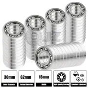 50x 6206-Open Ball Bearing 30mm x 62mm x 16mm Deep Groove Open Type QJZ