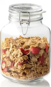 Bormioli Rocco SYNCHKG017035 Fido Glass Canning Jar Italian 2 Liter,