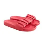 J Crew Pacific Scrunchie Marlow Brilliant Coral Pink Strap Slides Sandals Size 6