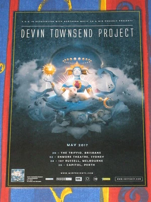 DEVIN TOWNSEND PROJECT - 2017 Australian Laminated Tour Poster - NEW