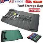 Multifunctional Tool Storage Bag 22 Pockets Fold Spanner Case Canvas Wrench Roll