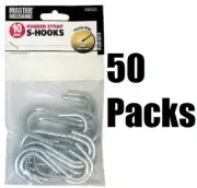(50) Master Mechanic # MM65 10 pk Zinc Coated Rubber Bungee Cord Strap S Hooks
