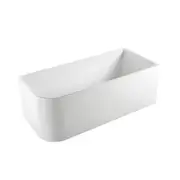 1500/1700*750*610mm ABS Ellie Gloss White Oval Acrylic Back to Wall Freestanding Bathtub