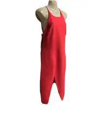 Bright Coral Long Lined Dress / Bare Black / Zip Size14 Bardot New/ Tags