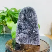 393g Natural Amethyst Geode Mineral Specimen Crystal Quartz Energy Decoration