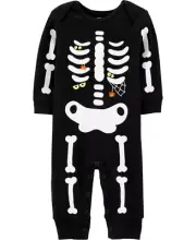 Baby Carter's Halloween Glow-In-The-Dark Skeleton Jumpsuit Newnborn